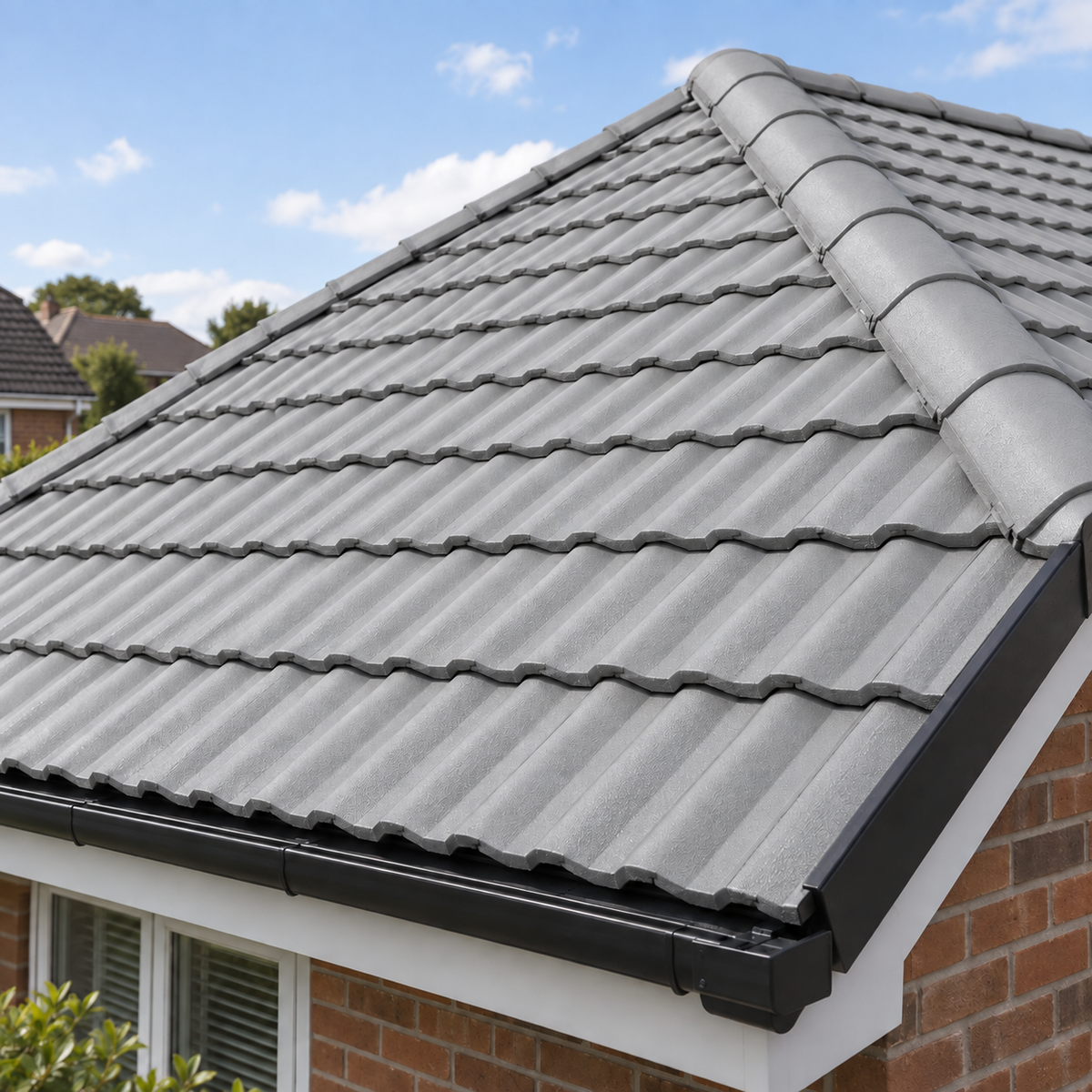 Light Grey illustrative application: Acrylic Roof Tile Paint – Refresh & Protect Tiled Roofs