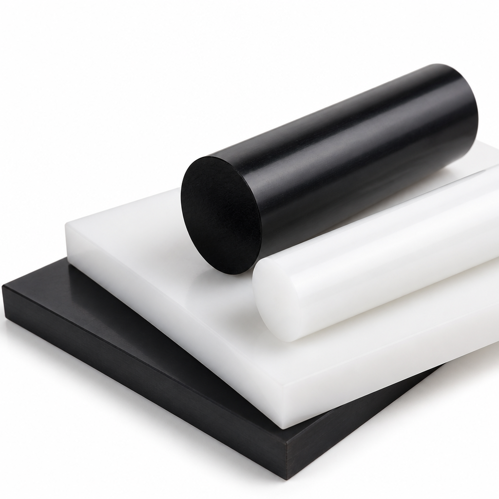 High Density Polyethylene Natural (milky-white) / Black Rod 200mm to 350mm dia for Insulators & sheets - Polyethylene Rod in use
