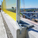 Temporary Barrier Post Foot Bracket with Twist-Lock Socket Base