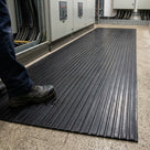 Wide Ribbed Rubber Matting for Floors and Workbenches