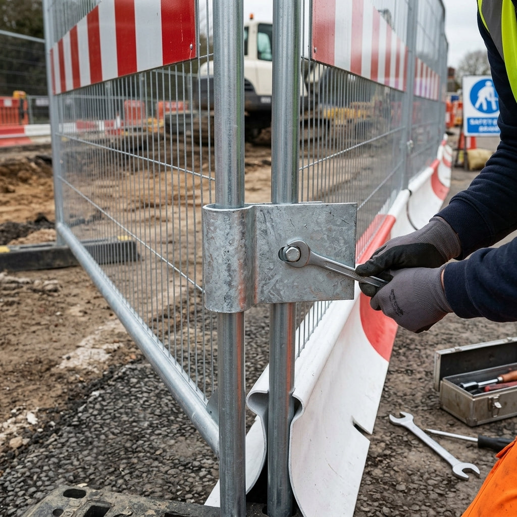 Clamp Plates for Barrier Fence Panels – Secure Fixing Accessory