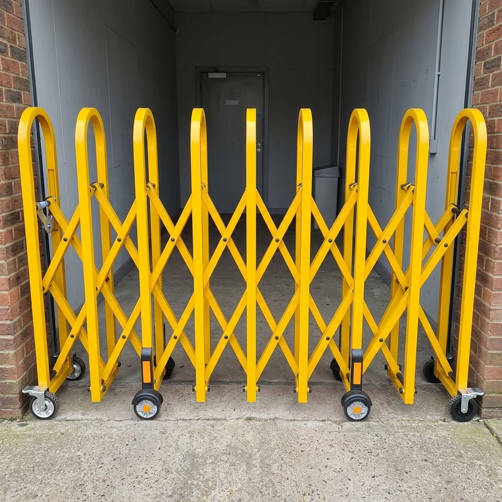 Extendable Barrier with Hi-Visibility Diamond Finish