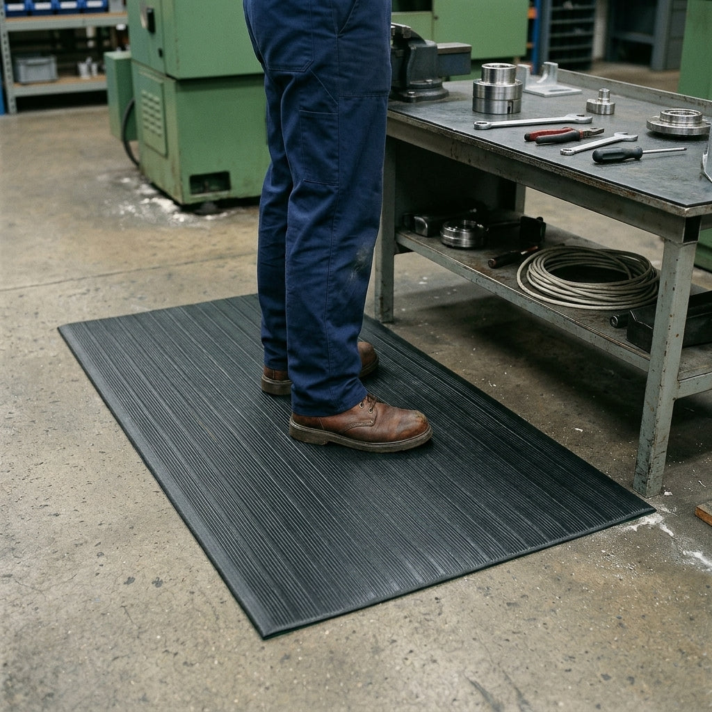 Ribbed Anti-Fatigue Vinyl Mat 9.4mm Thick