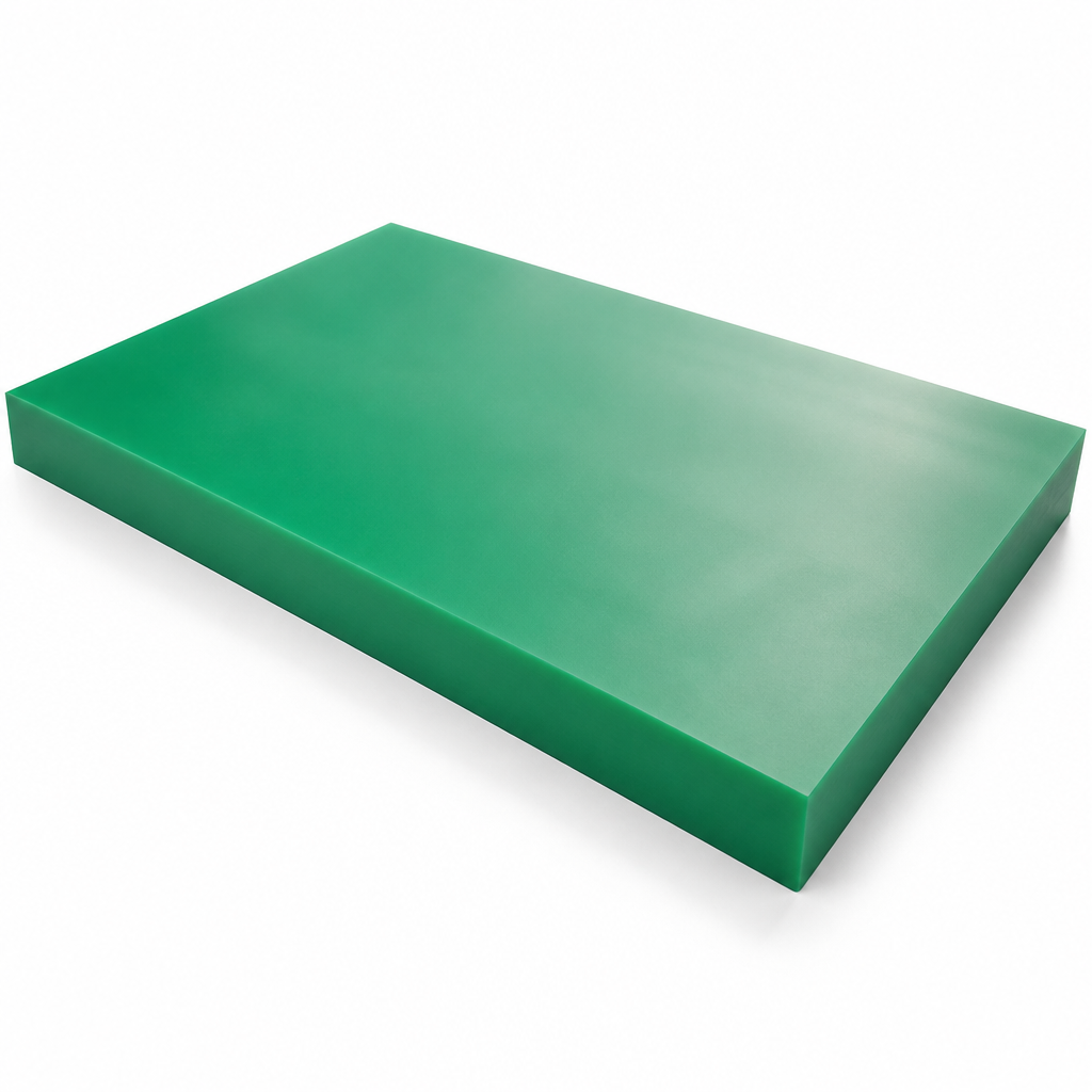 RG1000 Green Sheet of Ultra High Molecular Weight Polyethylene for Industrial Applications 50mm to 80mm thick - Sheet in use