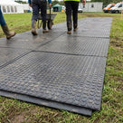Interlocking Ground Protection Mat with Round Top Pattern