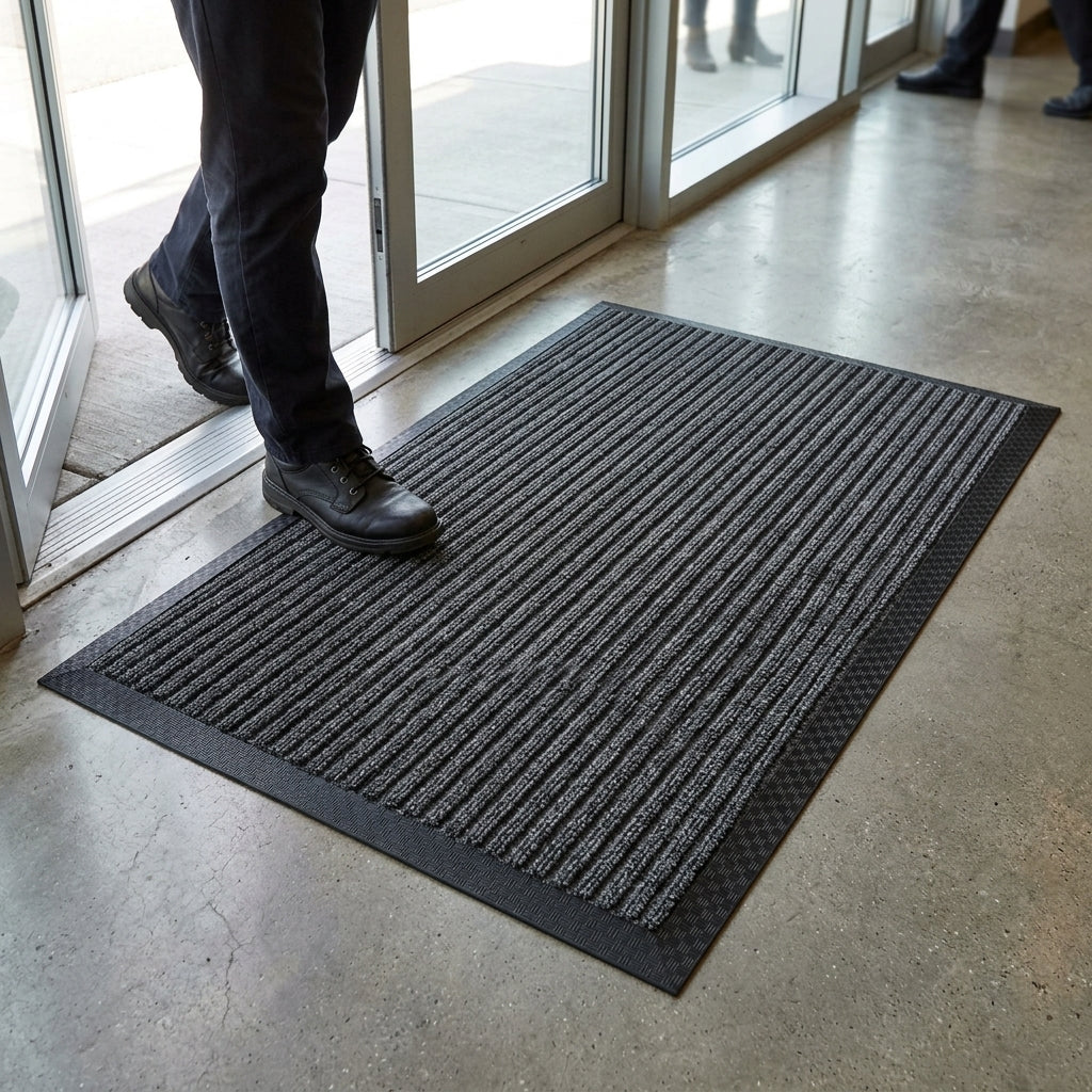 Entrance Mat with Double Rib Scraping Surface