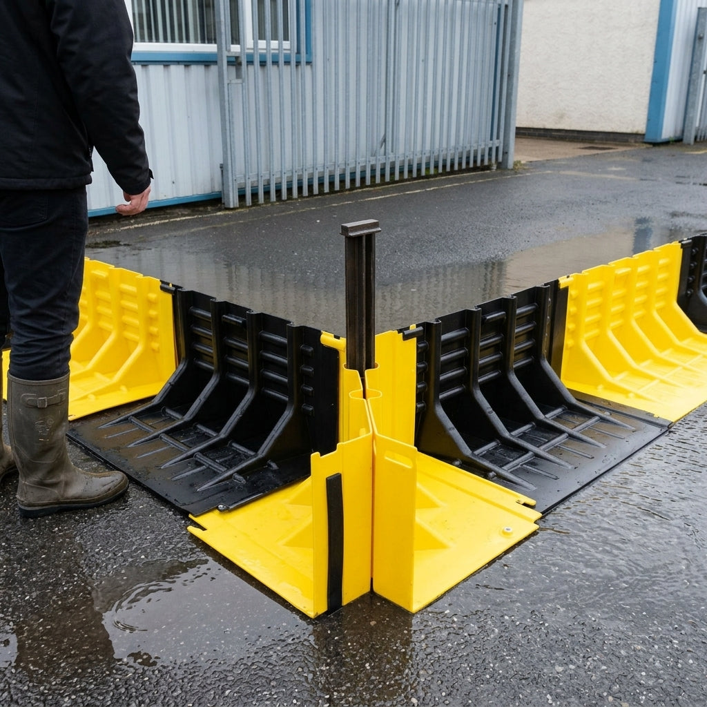 Corner Pin for Modular Flood Barrier Systems