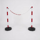 Post and Chain Barrier with Water-Filled Base for Safety (view 2)