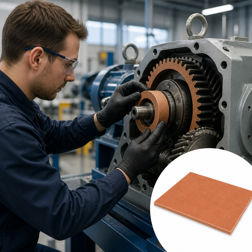 Phenolic Cotton Brown Sheet 0.8mm to 1mm thick for Gears & bearings - UK Engineering Plastics