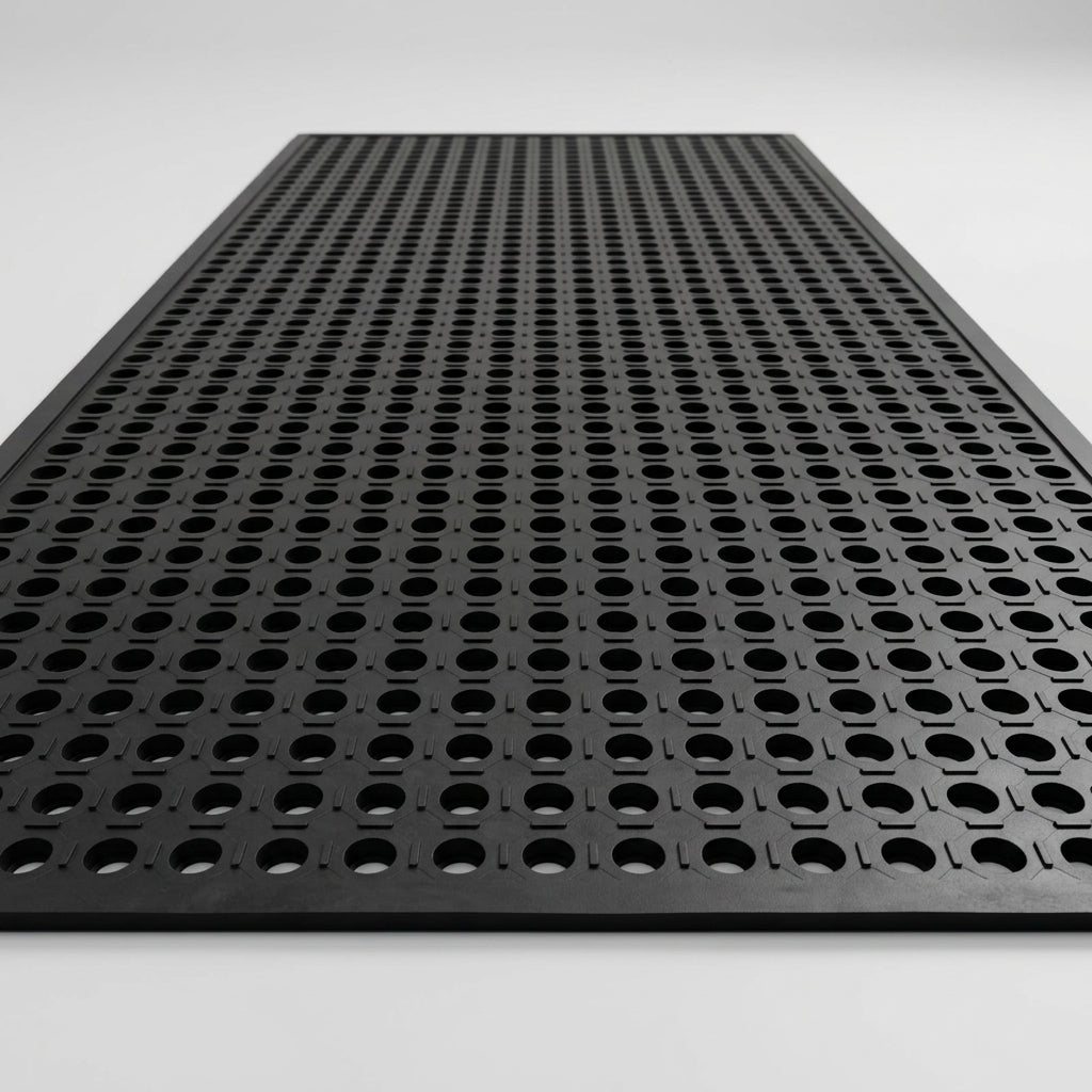 Recycled Rubber Soil Retention Mat with Open Cellular Structure (view 2)