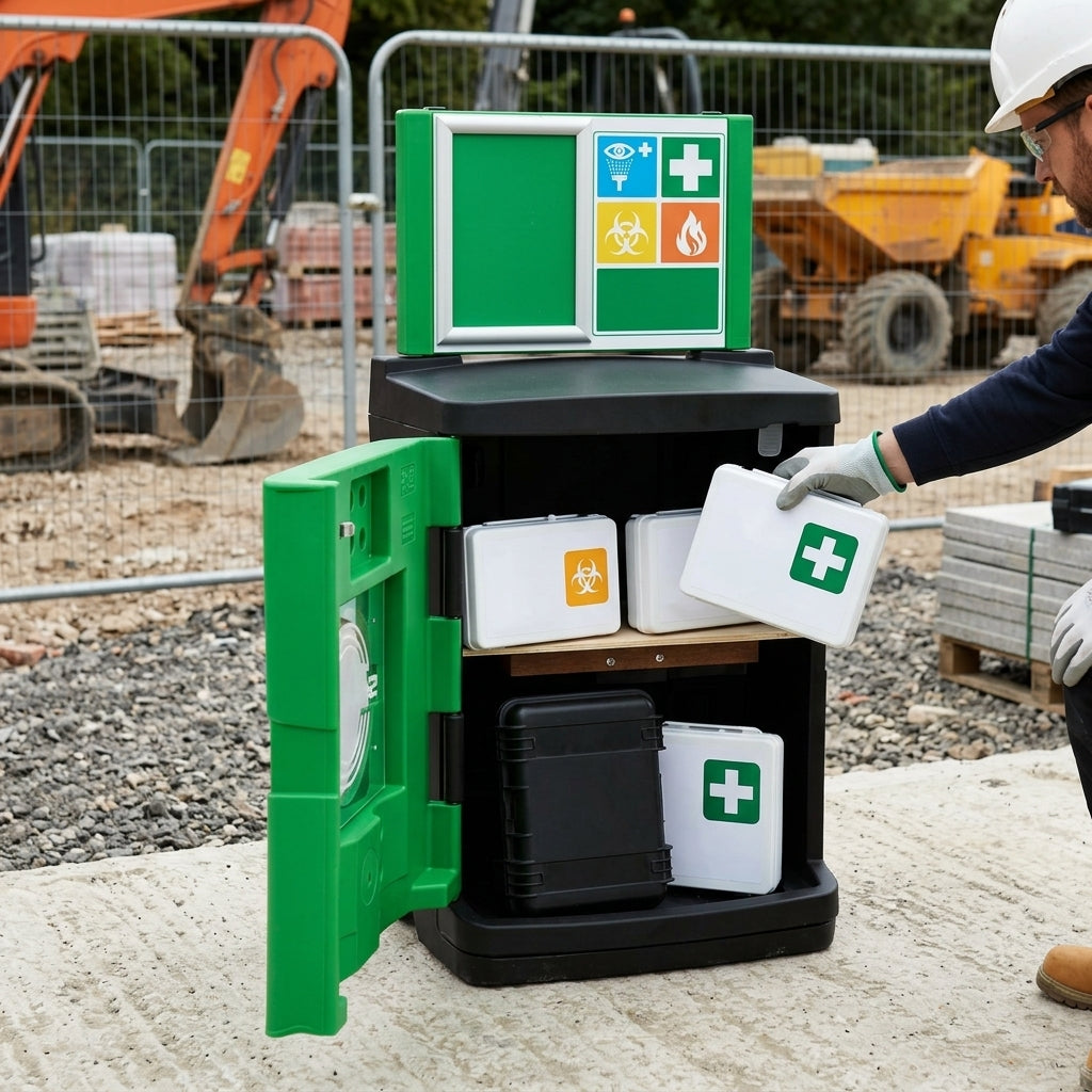 Freestanding First Aid and Welfare Station with Multi-Response Kits