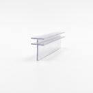 Clear seal offcut on white, F-shaped section with a side flange above a long straight blade