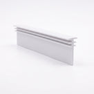 Cut length of the white multi-fit seal on white, angled view showing three stacked T ridges above a flat blade
