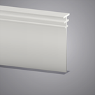 Side view of the white multi-fit bifold seal showing the three trim-off T-ribs and the full 32mm height
