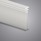 White multi-fit bifold seal on grey studio background, stacked 8mm, 6mm and 4mm T-ribs above a 26mm blade