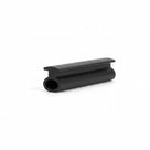 Black seal offcut on white at an angle, 6mm T-head running along the top of a hollow round tube body