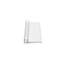 Clear F-shaped seal offcut on white, flat blade with a raised top-hat channel along one edge