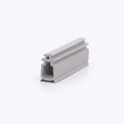 Grey seal offcut on white, ribbed body with a hollow chamber and small T-cap, angled studio view