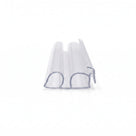 BIF101 clear vertical screen seal profile - 24mm slide-on channel base with twin soft bubble loops and hinged lip