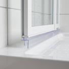 Clear seal with twin unequal drop legs under a white screen frame, on a white tray