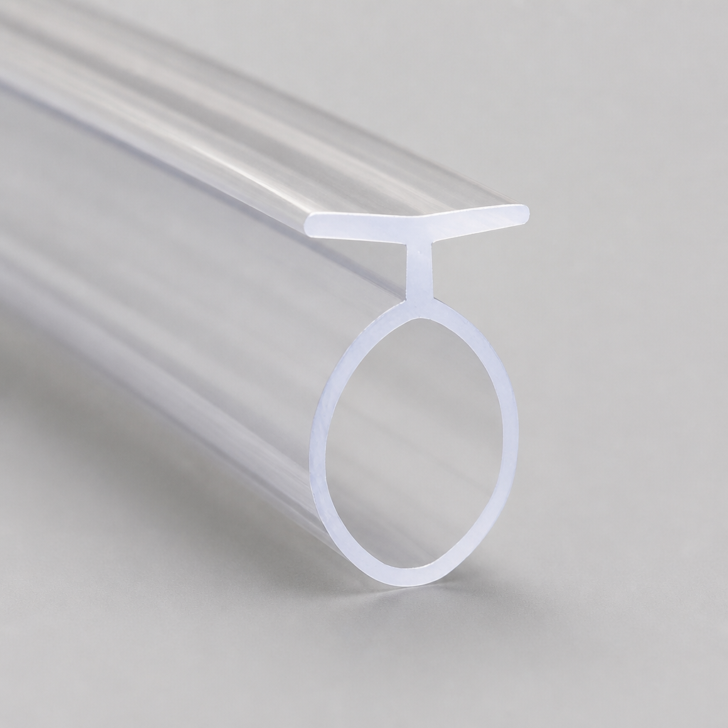 BIF022 - Bi Fold or Channel Seal - Clear - T Widths of 4mm, 6mm and 8mm