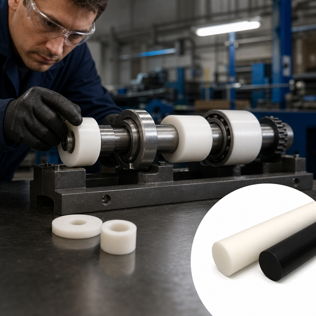 Acetal Copolymer White / Black Rod 3mm to 36mm dia for Gears, bearings & bushes - UK Engineering Plastics