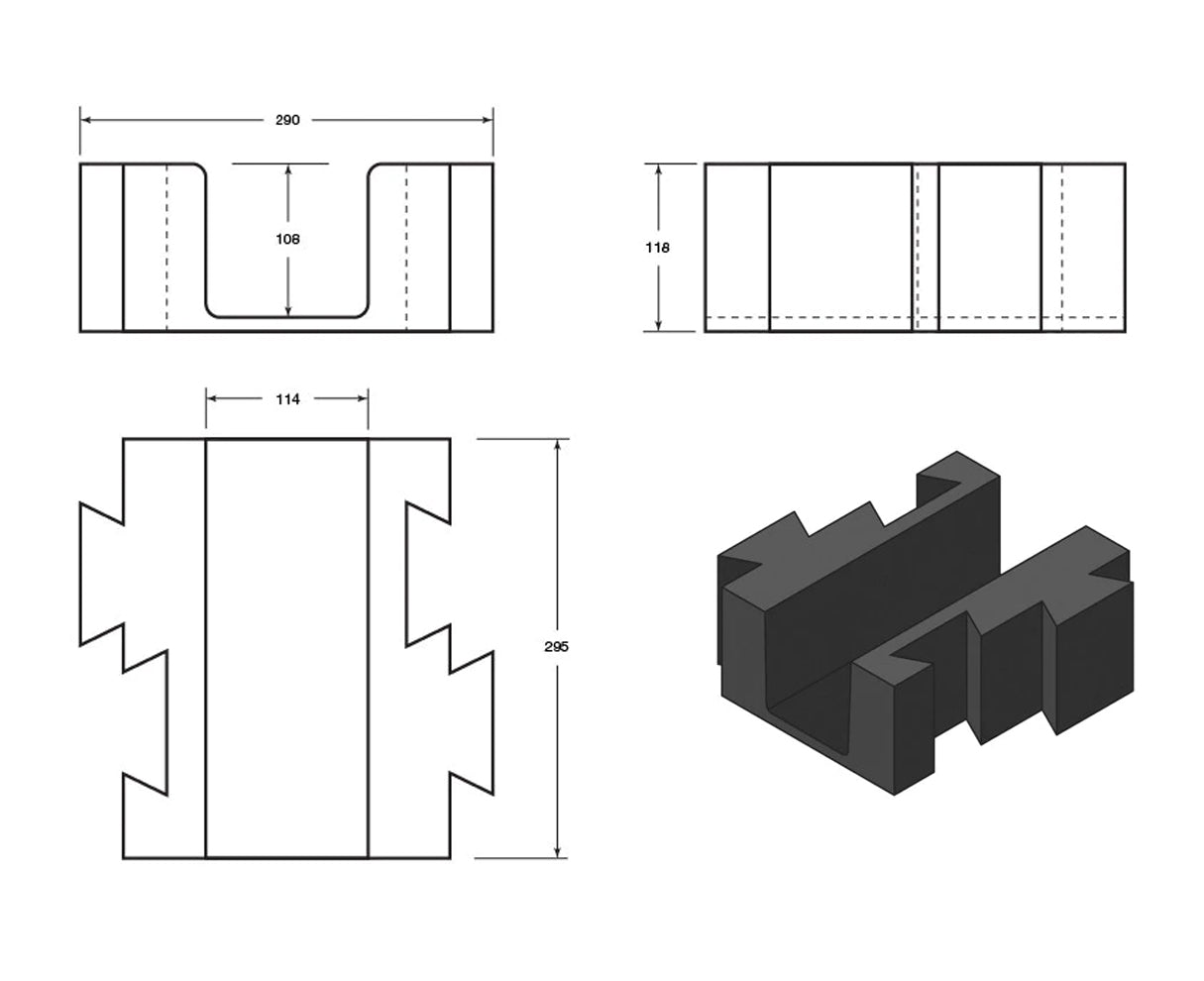 Cable & Hose Protector Ramp - 290 x 295 x 118 mm