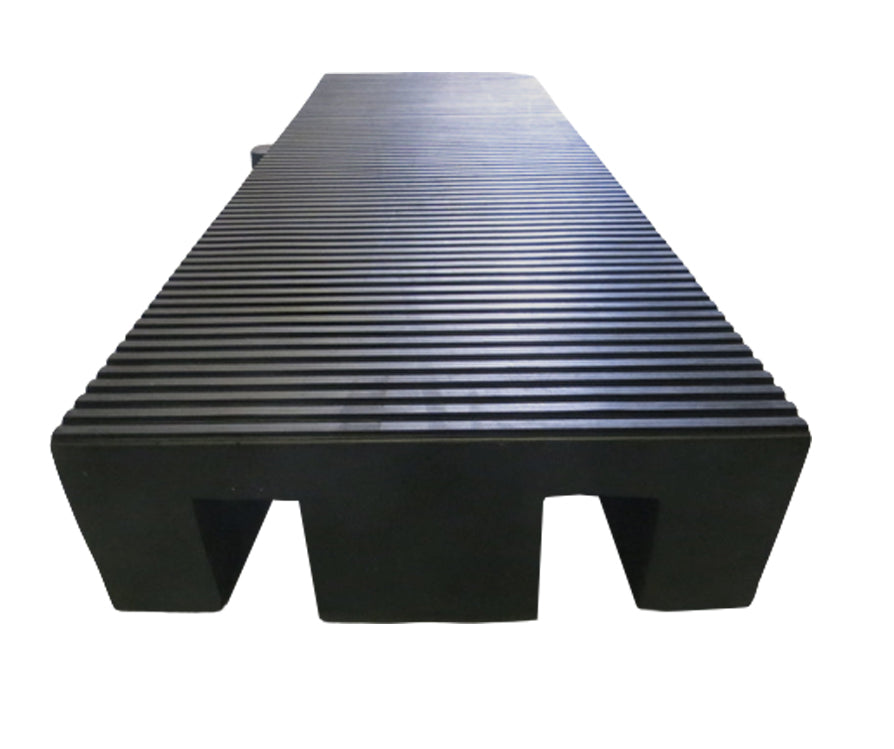 Rubber Wedge Steel Bridge Ramp - 1200 x 400 x 155mm