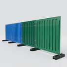 Temporary Plastic Hoarding Panel with Steel Support - Multiple Heights (view 2)