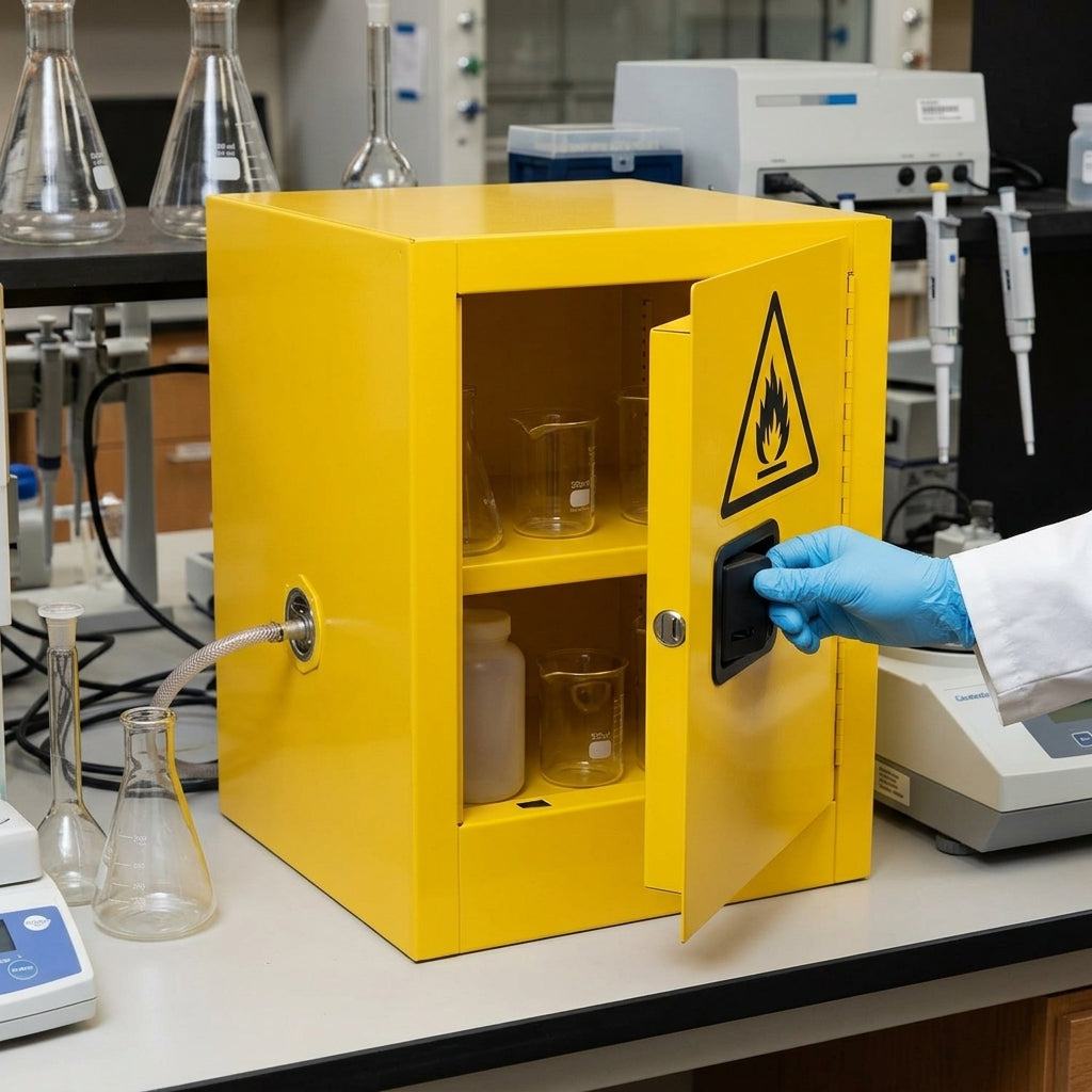 Countertop Safety Cabinet for Flammable Liquids, Compact