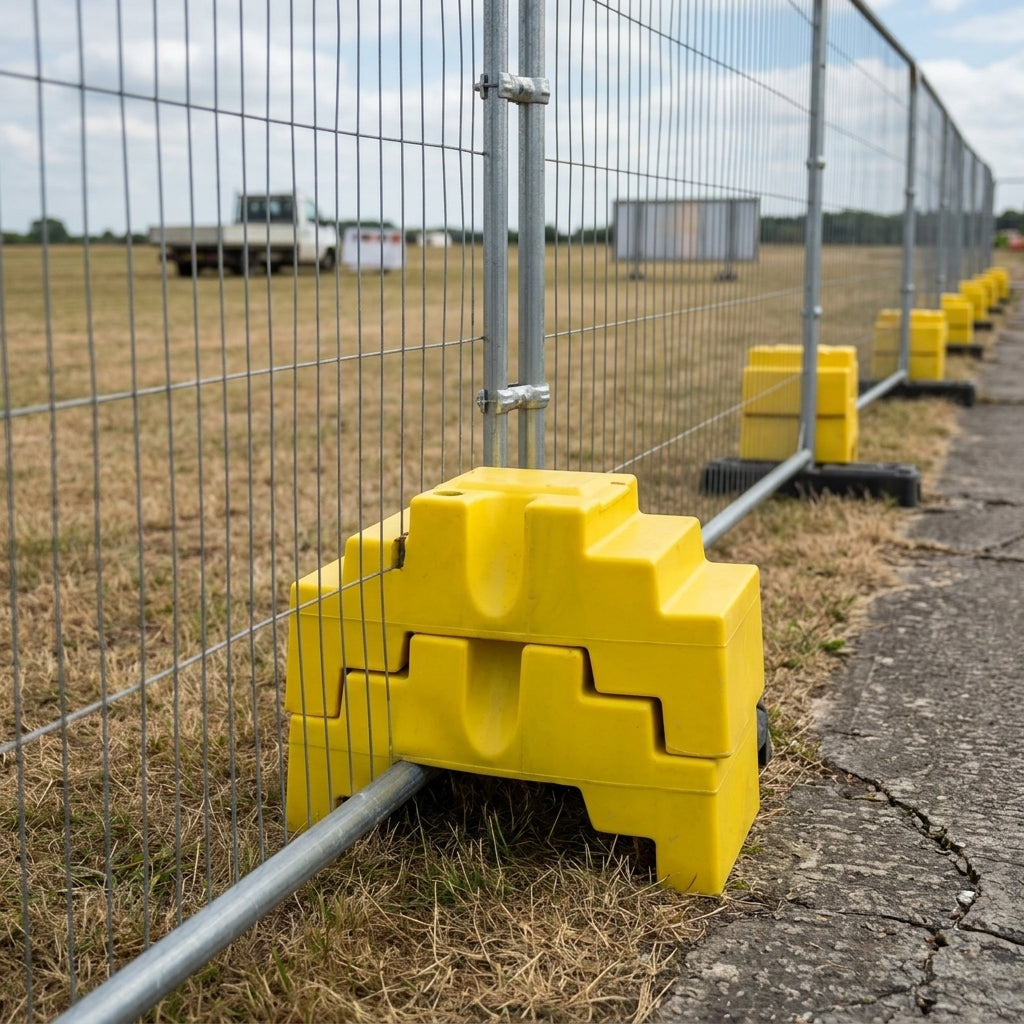 Concrete-Filled High Visibility Ballast Block - 50kg Stackable