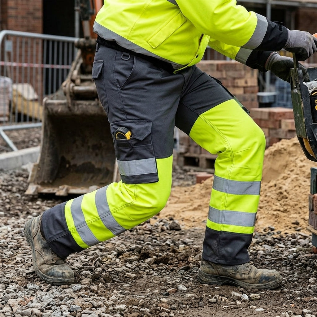Polycotton High Visibility Cargo Trousers - ISO 20471 Class 1