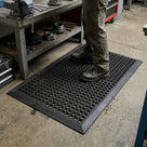 Rubber Duckboard Mat with Bevelled Edges 13mm Thick
