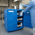 Polyethylene Corrosive Chemical Storage Cabinet - 36 Bottle Capacity