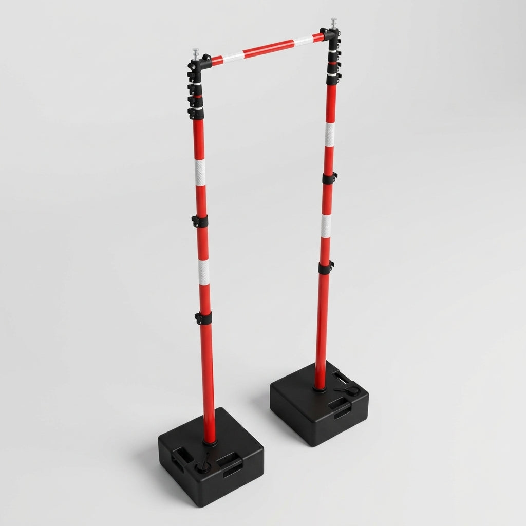 Height Restriction Barrier Kit with Telescopic Poles – Up to 7.3m (view 2)