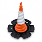 Twist Road Cone with Reflective Sleeve and Weighted Base (view 2)