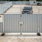 Steel Hoarding Vehicle Gate with Stabilising Wheels