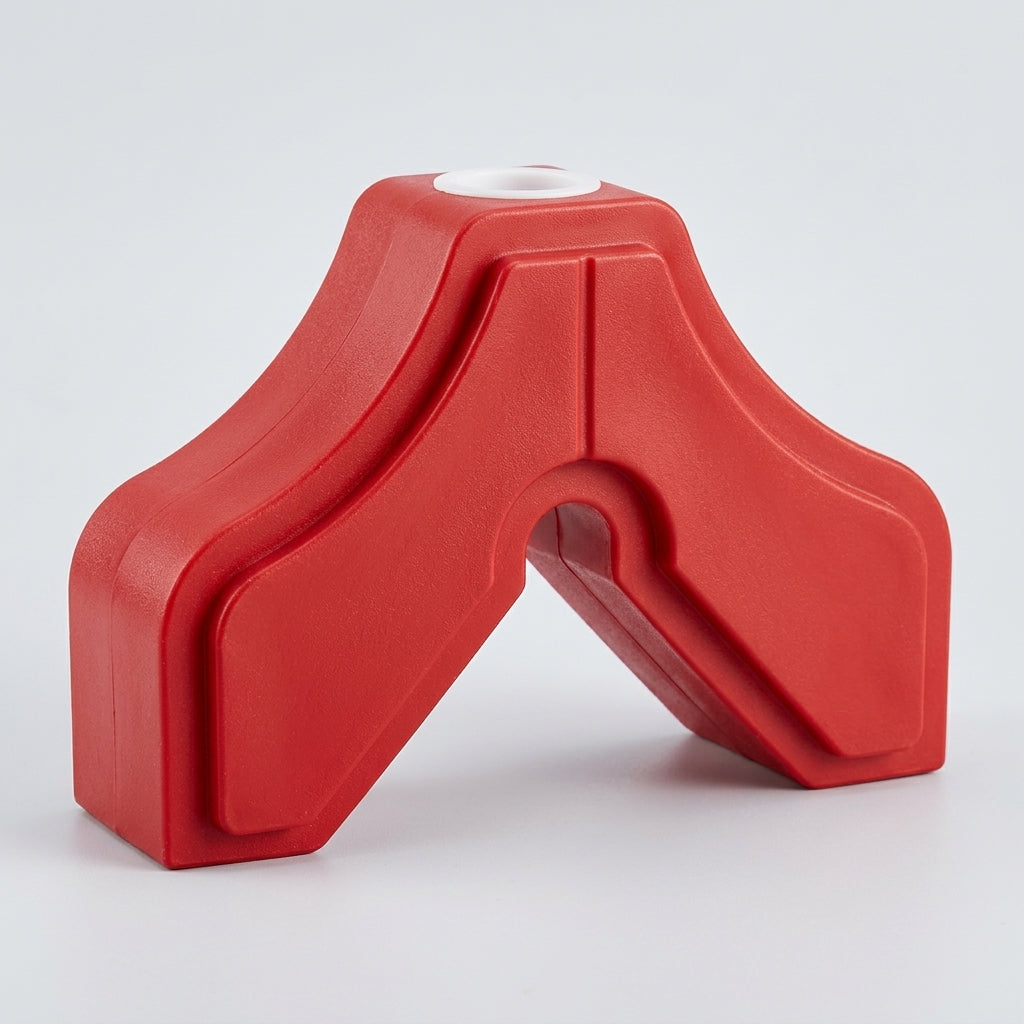 Concrete Ballast Block with Plastic-Coated Finish - V-Shape Design (view 2)