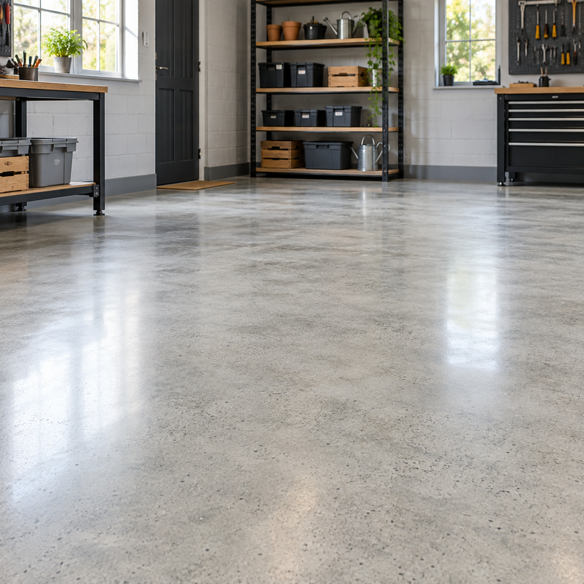 Clear illustrative application: Clear Polyurethane Concrete Sealer & Floor Primer