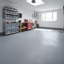 Mid grey anti-slip concrete floor and patio paint on a UK garage floor