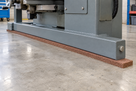 Illustrative machinery use of reddish-brown cork-elastomer mounting strip, 1200 x 50 x 12.5mm