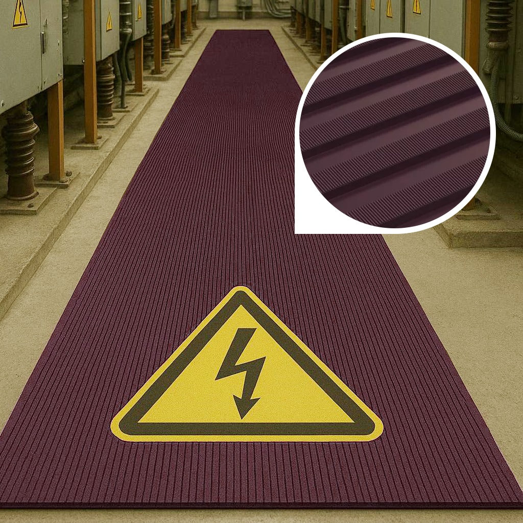 Electrical Insulation Matting – Non-Slip Rubber Safety Mat, Durable & Oil-Resistant, High Voltage Protection for Workspaces & Machinery