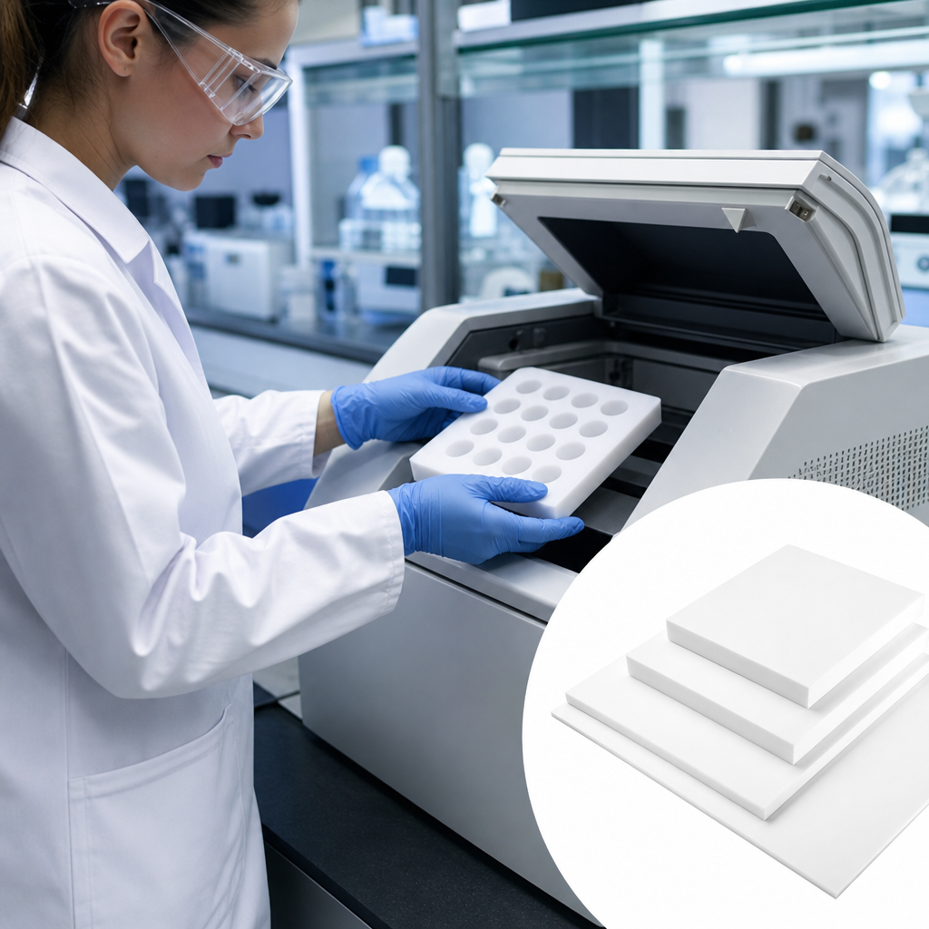 PTFE White Sheet 8mm to 50mm thick for Gaskets & seals - UK Engineering Plastics