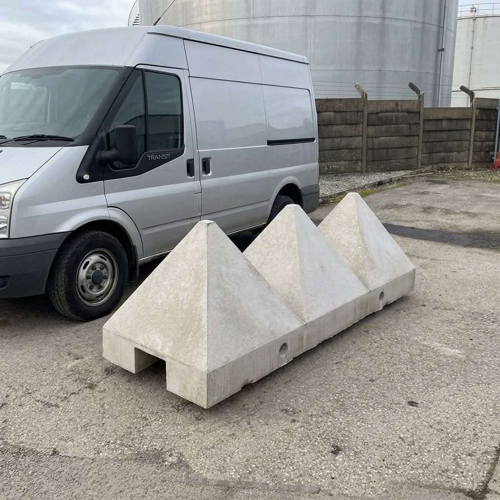 Vehicle Access Blocker with Interlocking Pyramid Teeth