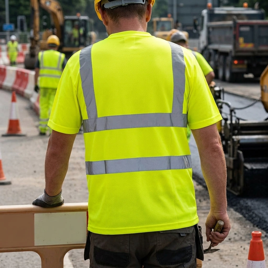 High Visibility Bird Eye T-shirt - EN ISO 20471 Class 2, UPF 40+