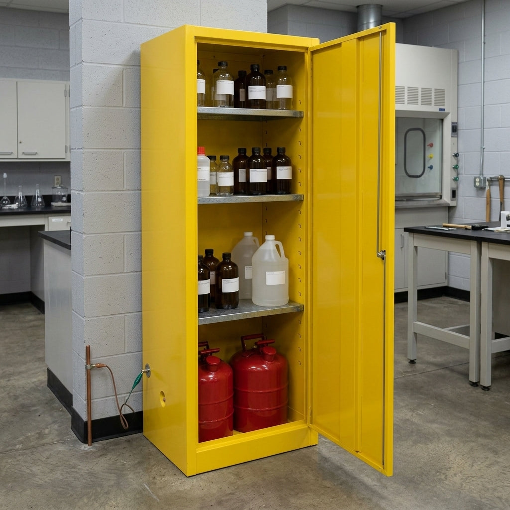 Slimline Safety Cabinet for Flammable Storage – 1.65m x 0.59m x 0.46m