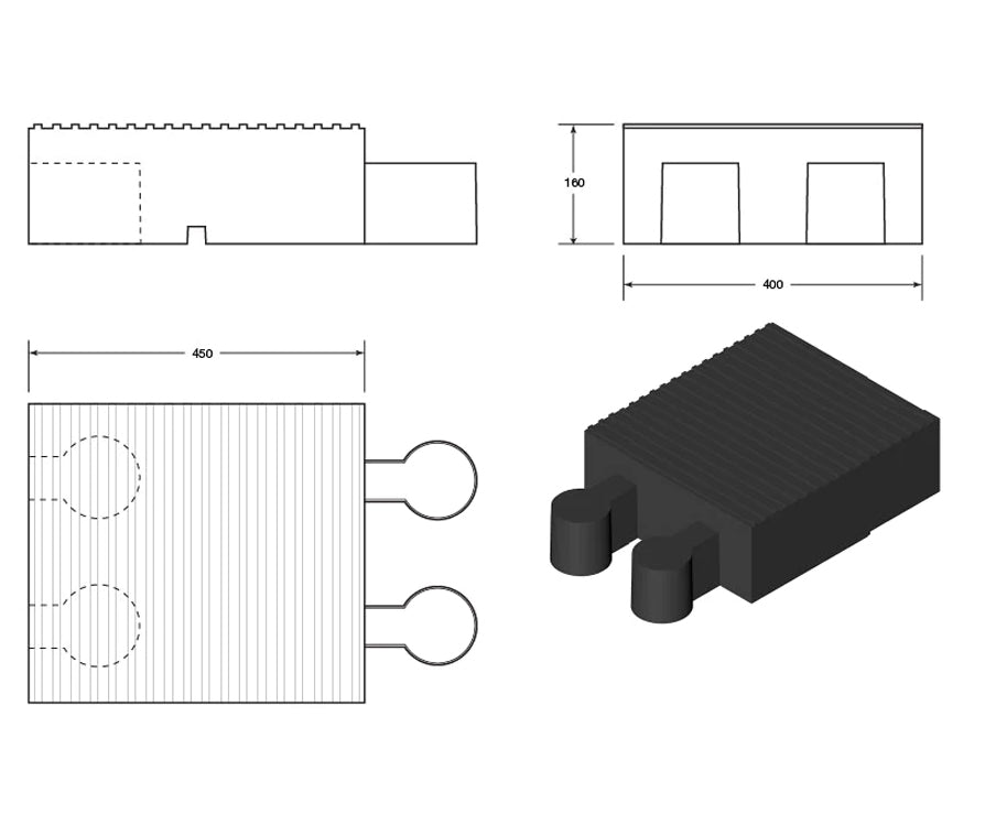 Rubber Block Section Hose Ramp