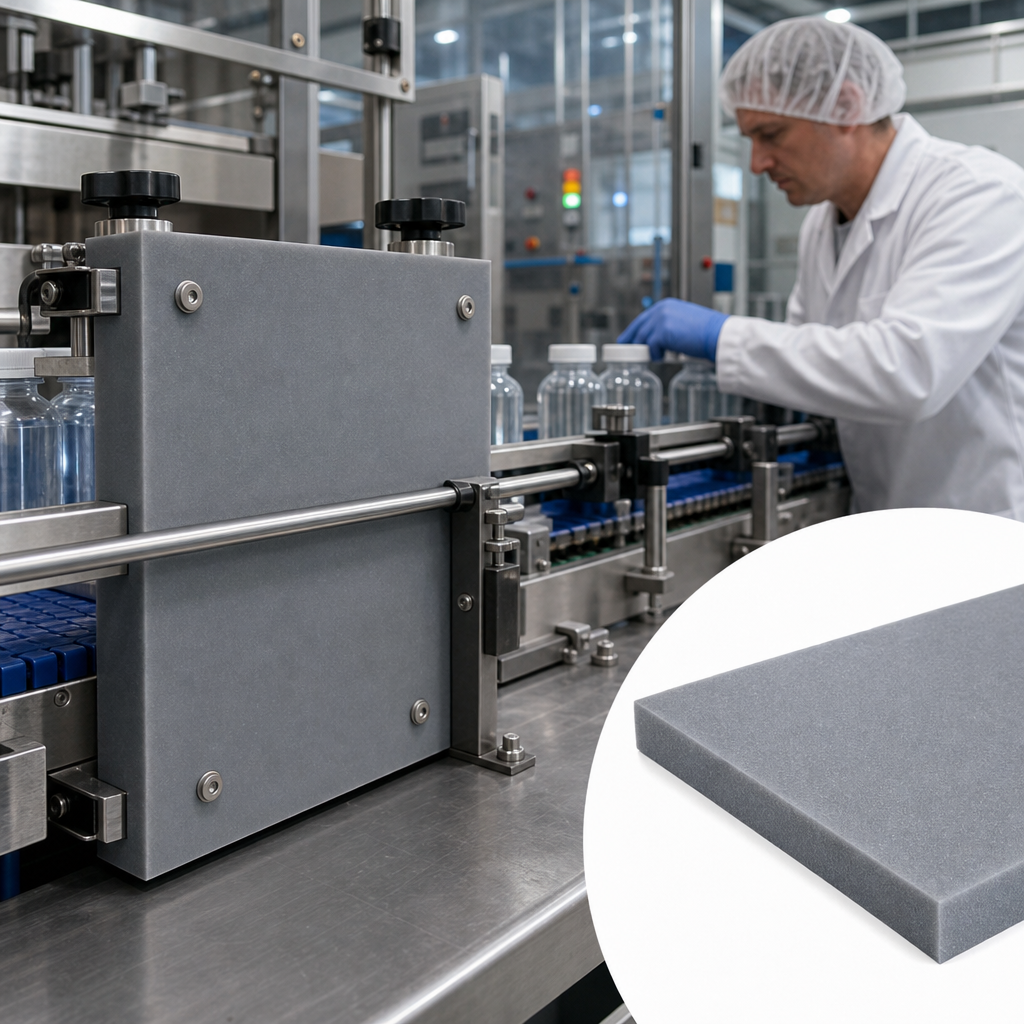 Polyethylene Black-Grey / White Sheet 3mm to 100mm thick for Shock absorption & cushioning - UK Engineering Plastics