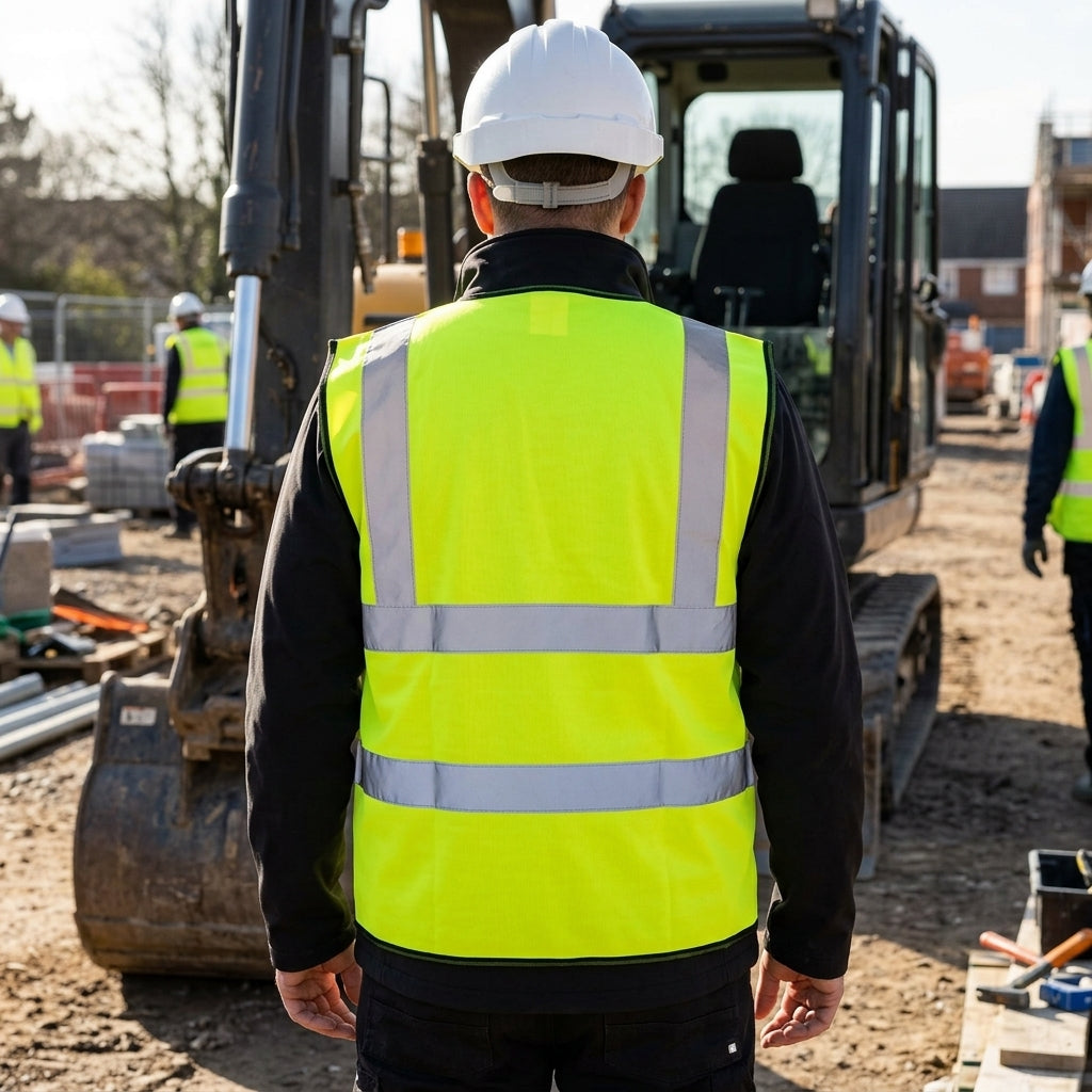 High Visibility Zipped Safety Vest – BS EN20471 Class 2 Compliant