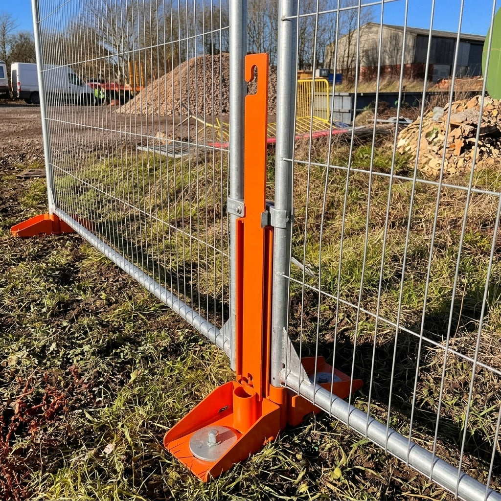 Locking Strap for Temporary Fence Anchoring Systems